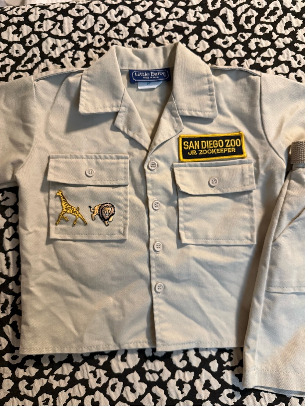 Vintage Little Baron San Diego Zoo Jr Zookeeper Costume Set 2T Safari USA Made - Picture 4 of 7